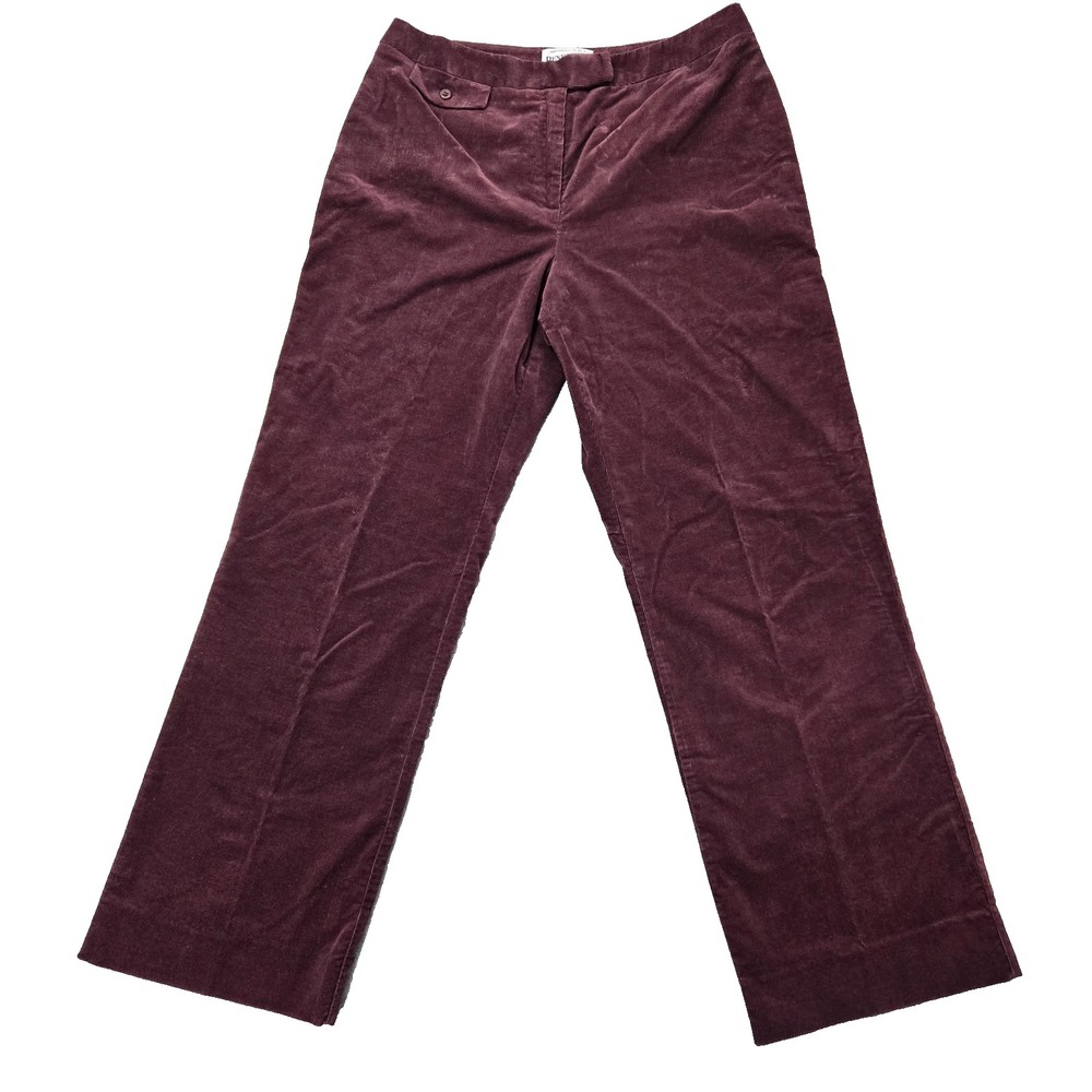 Pendleton Burgundy Corduroy Straight Leg Pants Size 8 High Rise Red Fall Cabin